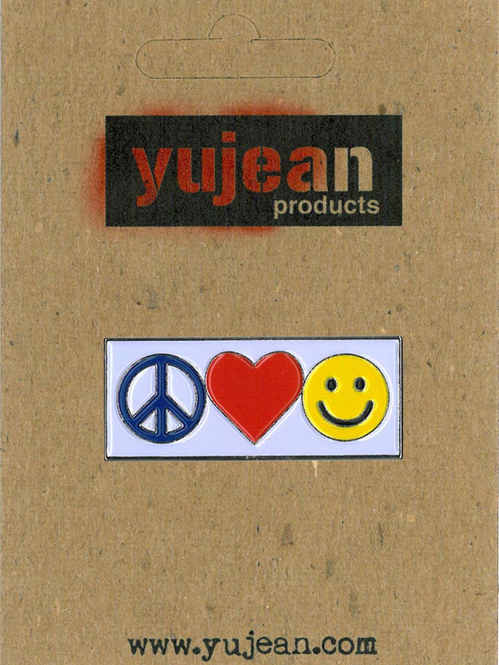 Fred Kærlighed Lykke Emalje Pin-E1017 for engroshandel hos Yujean