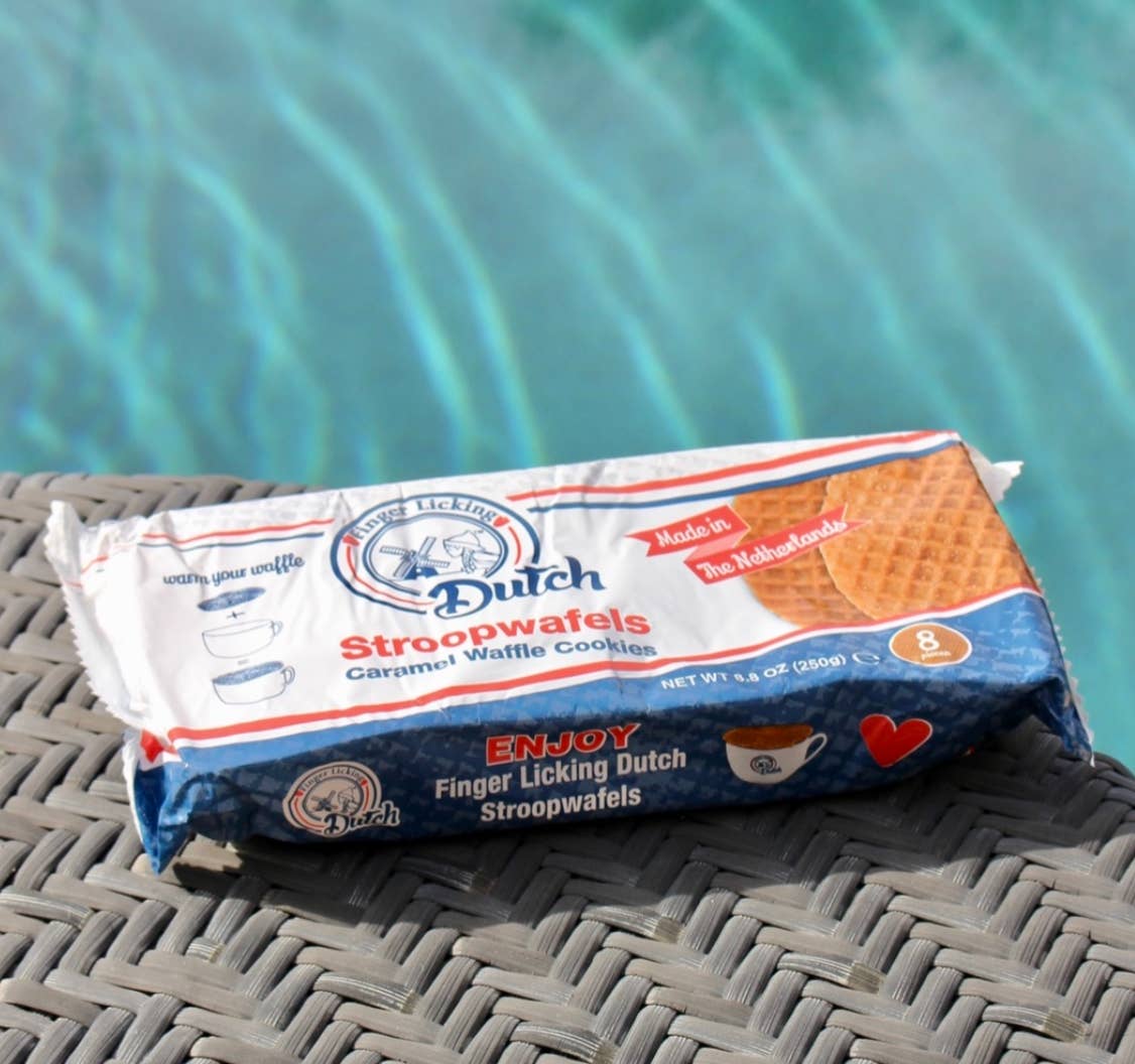 Finger Licking Dutch Stroopwafel Cookies - Venta al por mayor Galletas - Galletas Stroopwafels Holandesas con Caramelo, bandeja de 8 unidades (12 unidades por paquete)1