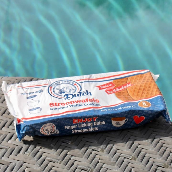 Finger Licking Dutch Stroopwafel Cookies - Wholesale Cookie - Dutch Caramel Stroopwafels Cookies, 8-Count Tray (QTY:12)1