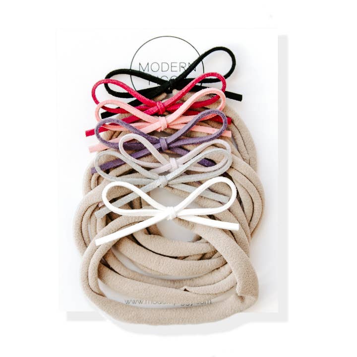 Modern Piggy - Wholesale Hair Bow - Baby - Girly | Suede Cord Set