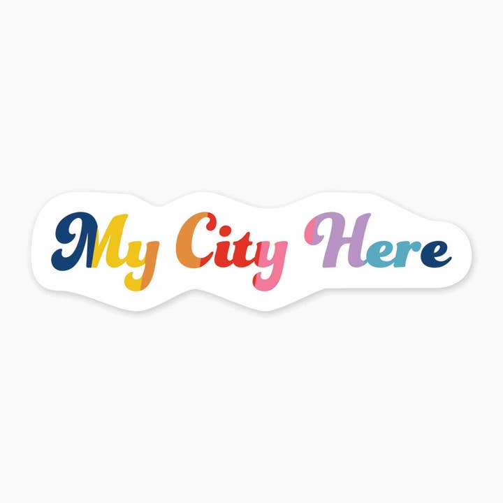 Funky - 3" Name Drop Sticker for wholesale by Nice Enough Stickers