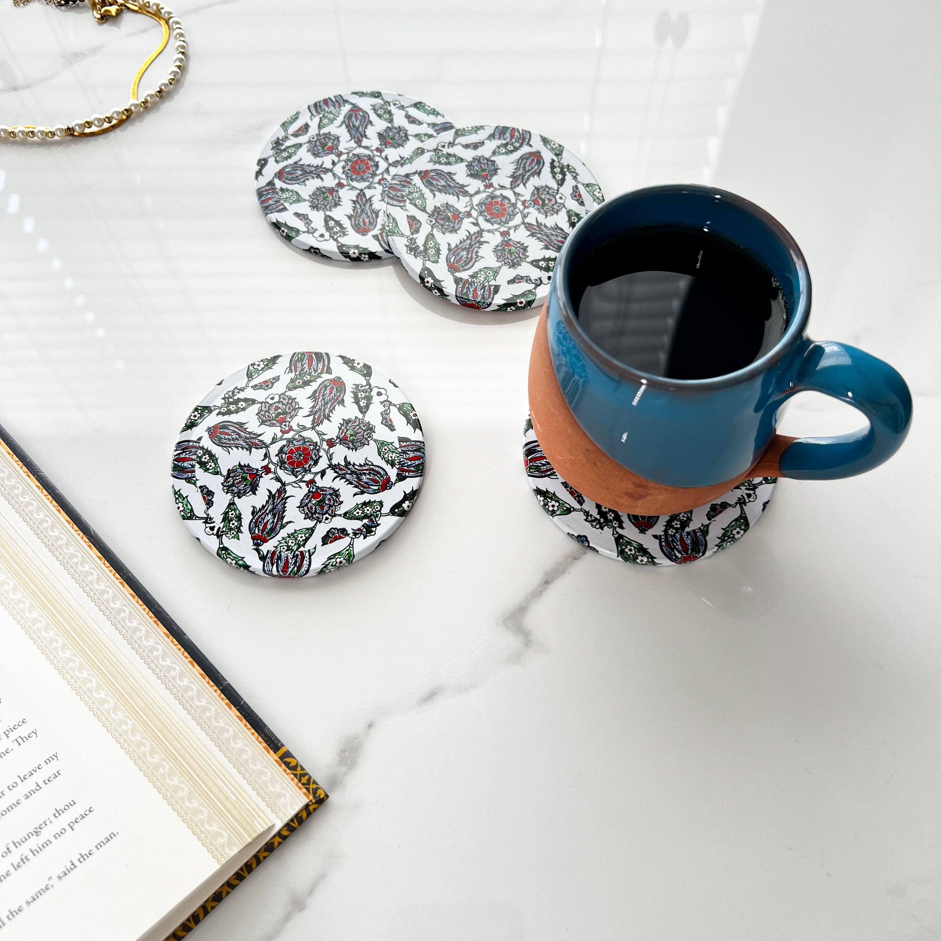 Umays Boho - Vente Sous-verre - Dessous de verre floral, petits cadeaux de Noël pour femmes, décoration intérieure3