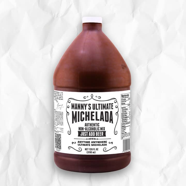 Manny's Ultimate Mixes - Wholesale Cocktail Mix/Syrup - 1 GALLON MANNY'S MICHELADA AUTHENTIC NON-ALCOHOLIC MIX