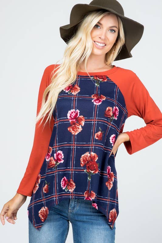 Rose Mellow Fashion - Venta al por mayor Túnica - Mujer - Jersey a cuadros Shark Bite Tunic4