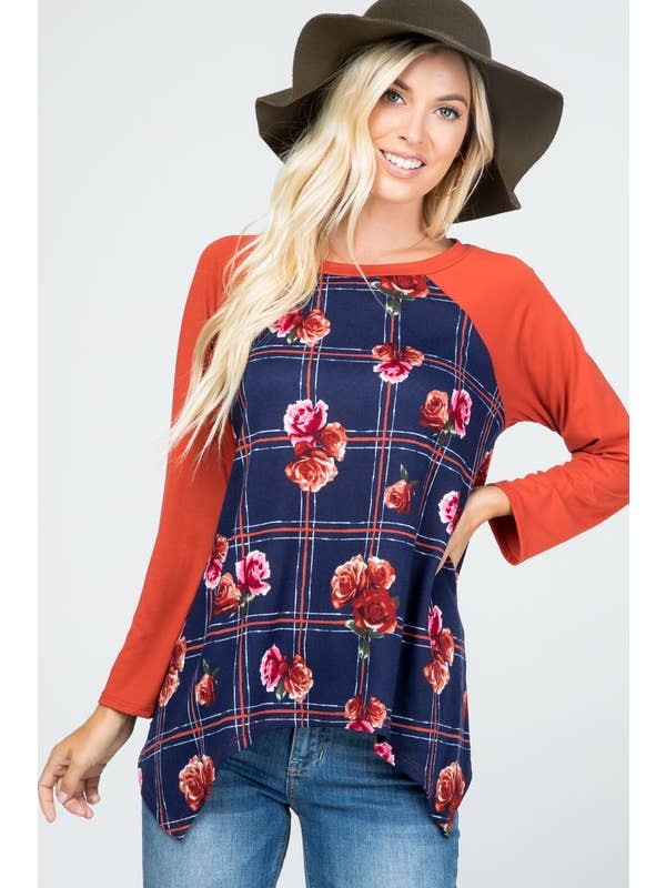 Rose Mellow Fashion - Venta al por mayor Túnica - Mujer - Jersey a cuadros Shark Bite Tunic4