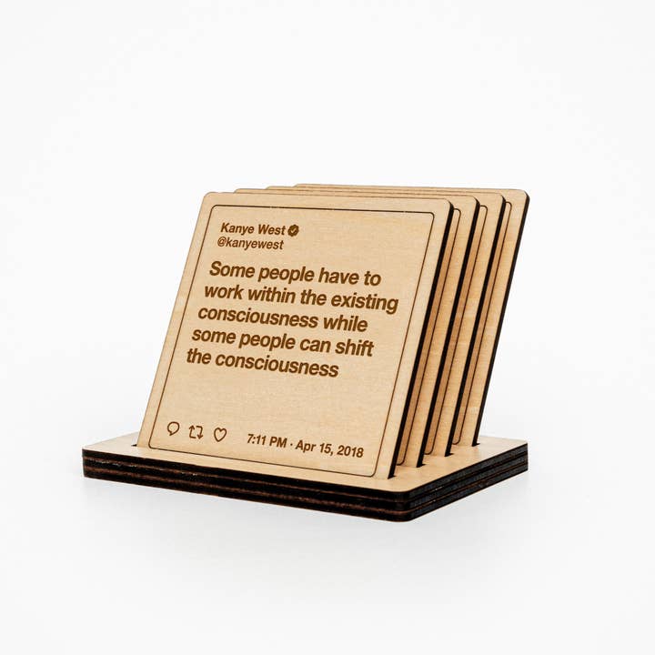 Kanye West Coasters: Set #3 for wholesale by Laser Tweets