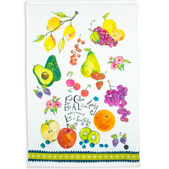 SIP - Wholesale Tea Towel - "Live Fruitfully" Kitchen Towel5