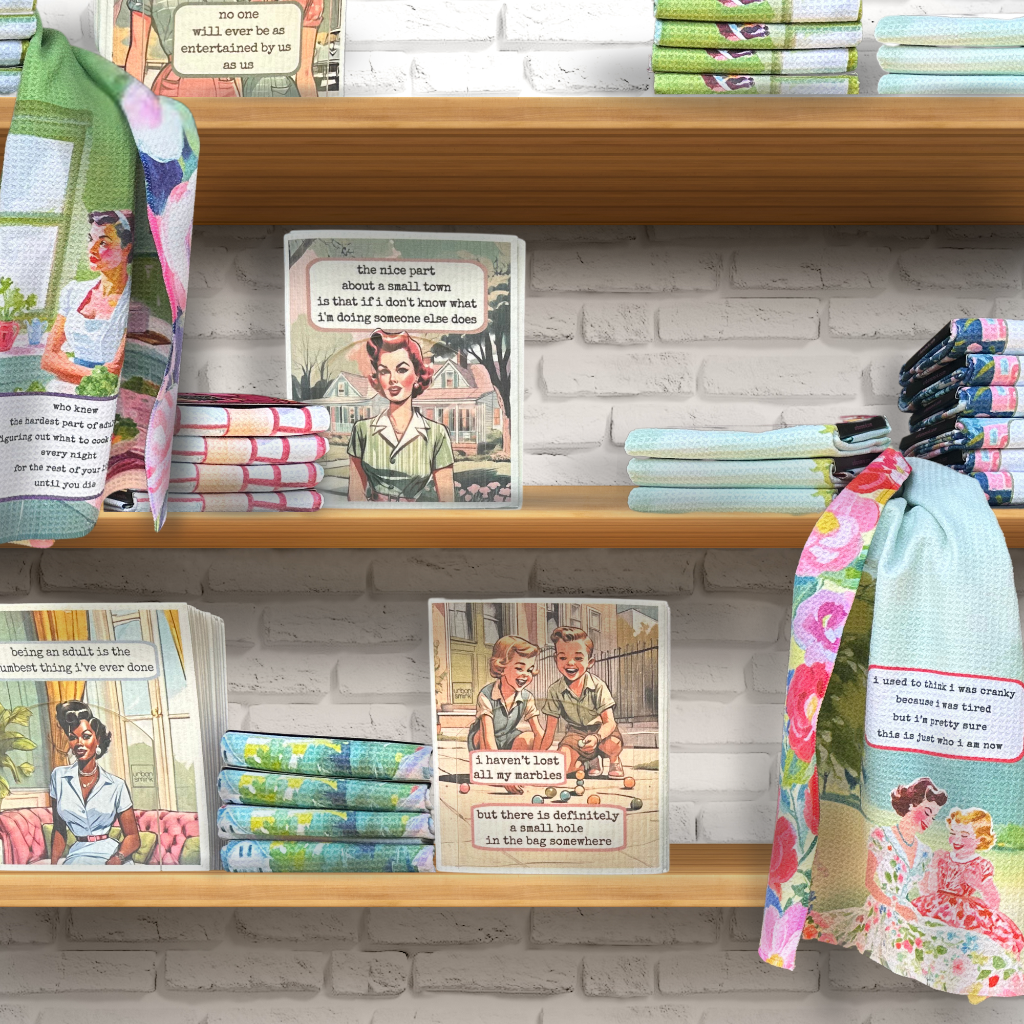 Urban Smirk - Wholesale Dishcloth - Funny Vintage Swedish Dishcloth : Dishwasher Brain Damage4