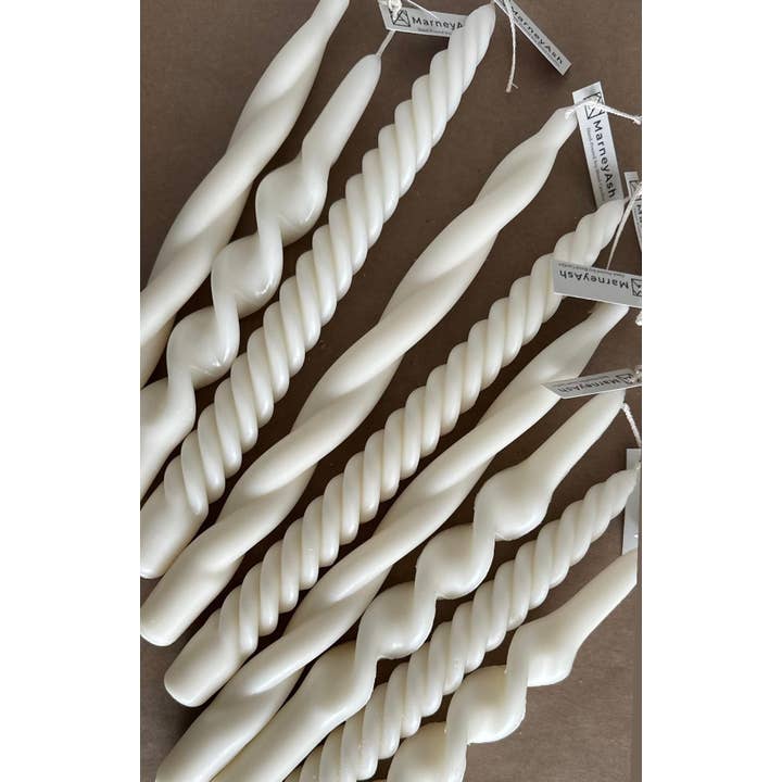 MarneyAsh - Wholesale Tapered candle/candlestick - Spiral Taper Candlesticks, Modern Soy Beeswax Taper Candles1