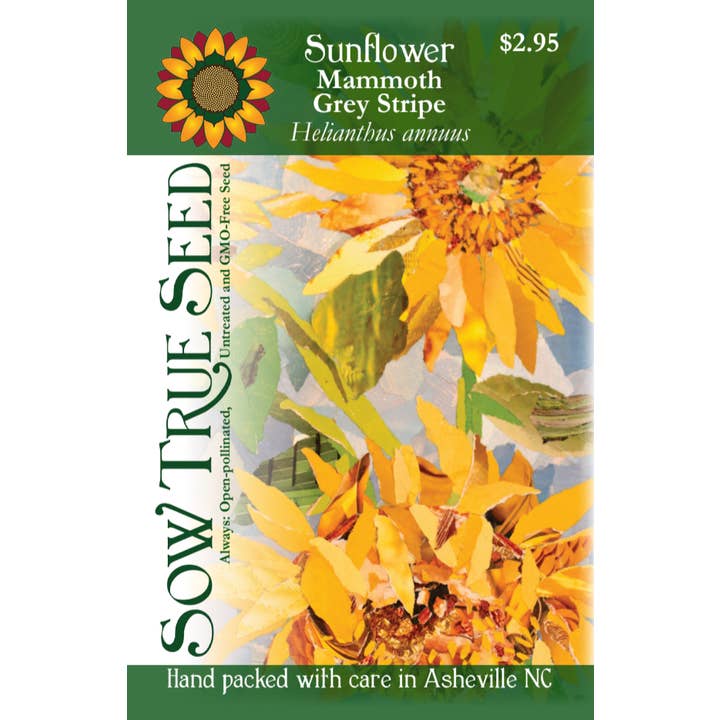 Sow True Seed - Wholesale Plant Seeds - Sunflower Seeds - Mammoth Grey Stripe1