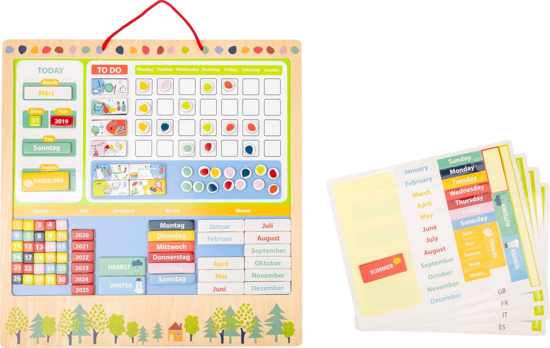 small foot - Wholesale Brain Game - Kids - Weekly Planner, magnetic "Educate"2