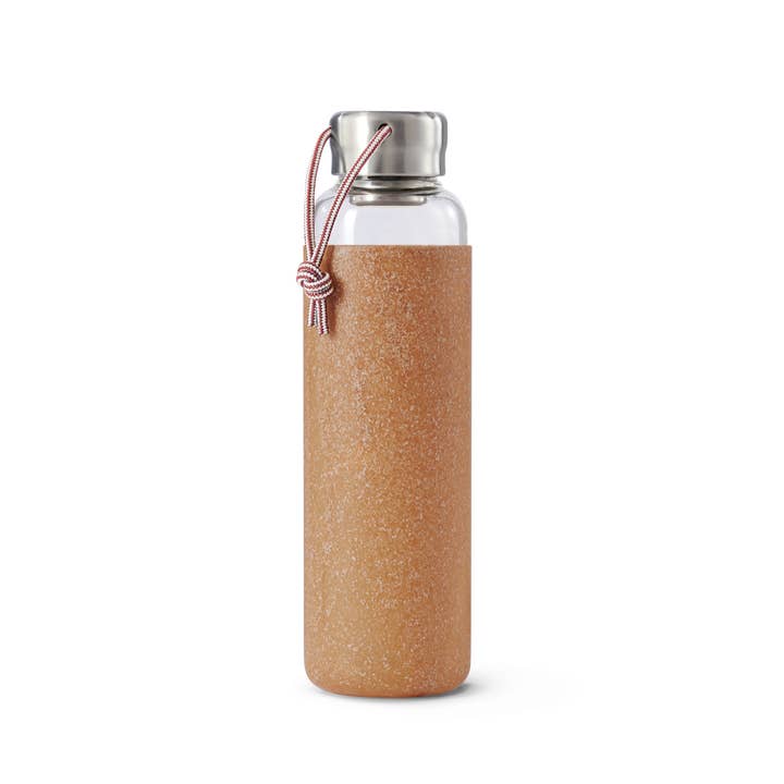 Black+Blum - Wholesale Water Bottle - Glass Water Bottle - Leak Proof with Protective Sleeve 600ml