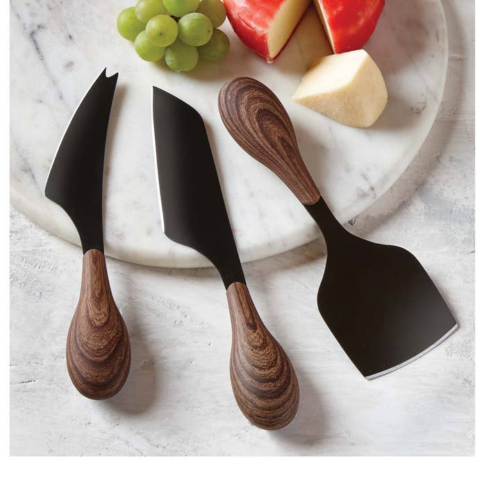 Mod Cheese Utensil Set/3 BlackStainless Steel Everyday for wholesale by tag