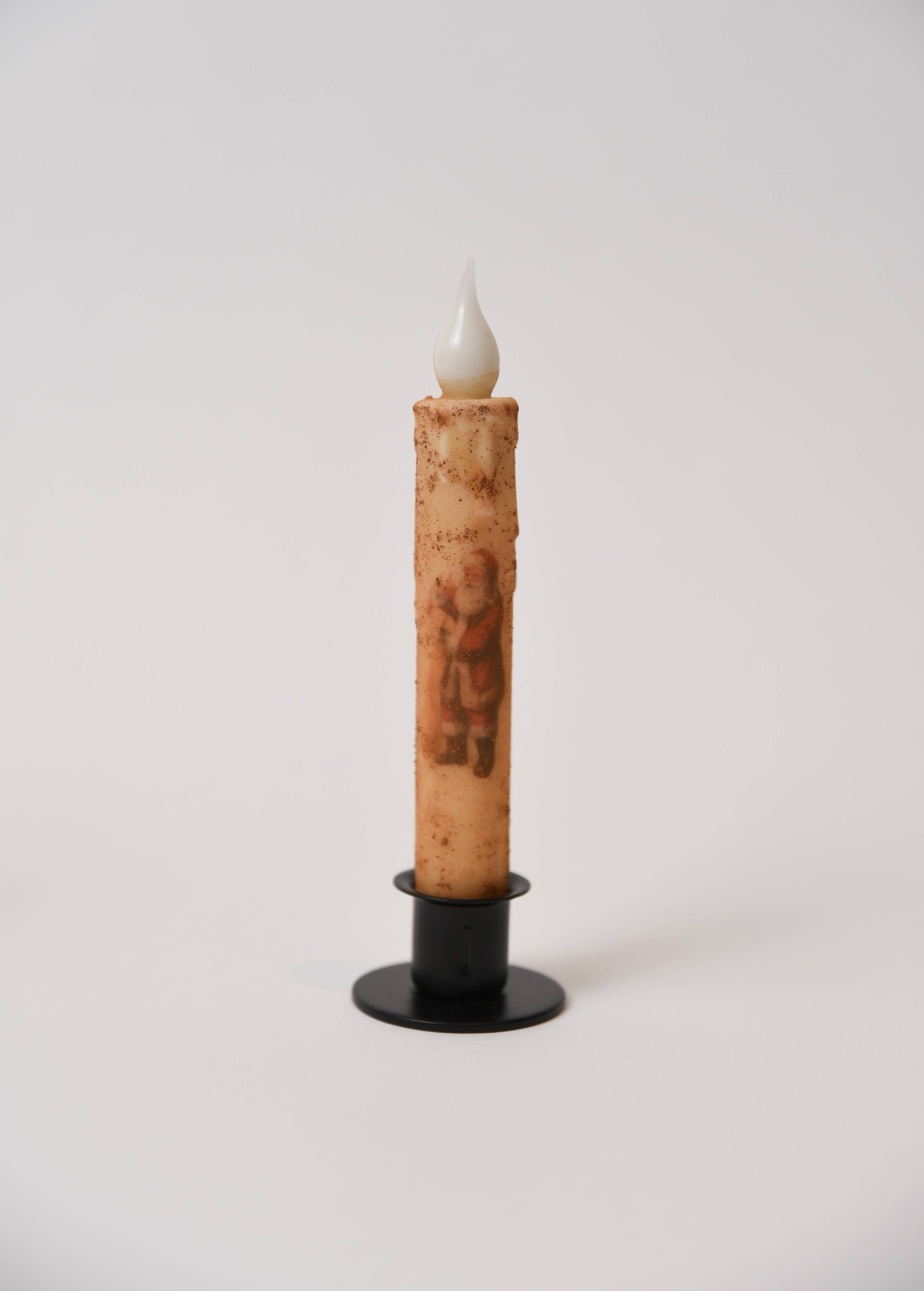 LMS Wholesale - Vente Bougie sans flamme - Bougie effilée à minuterie LED « Vérification deux fois » du Père Noël2