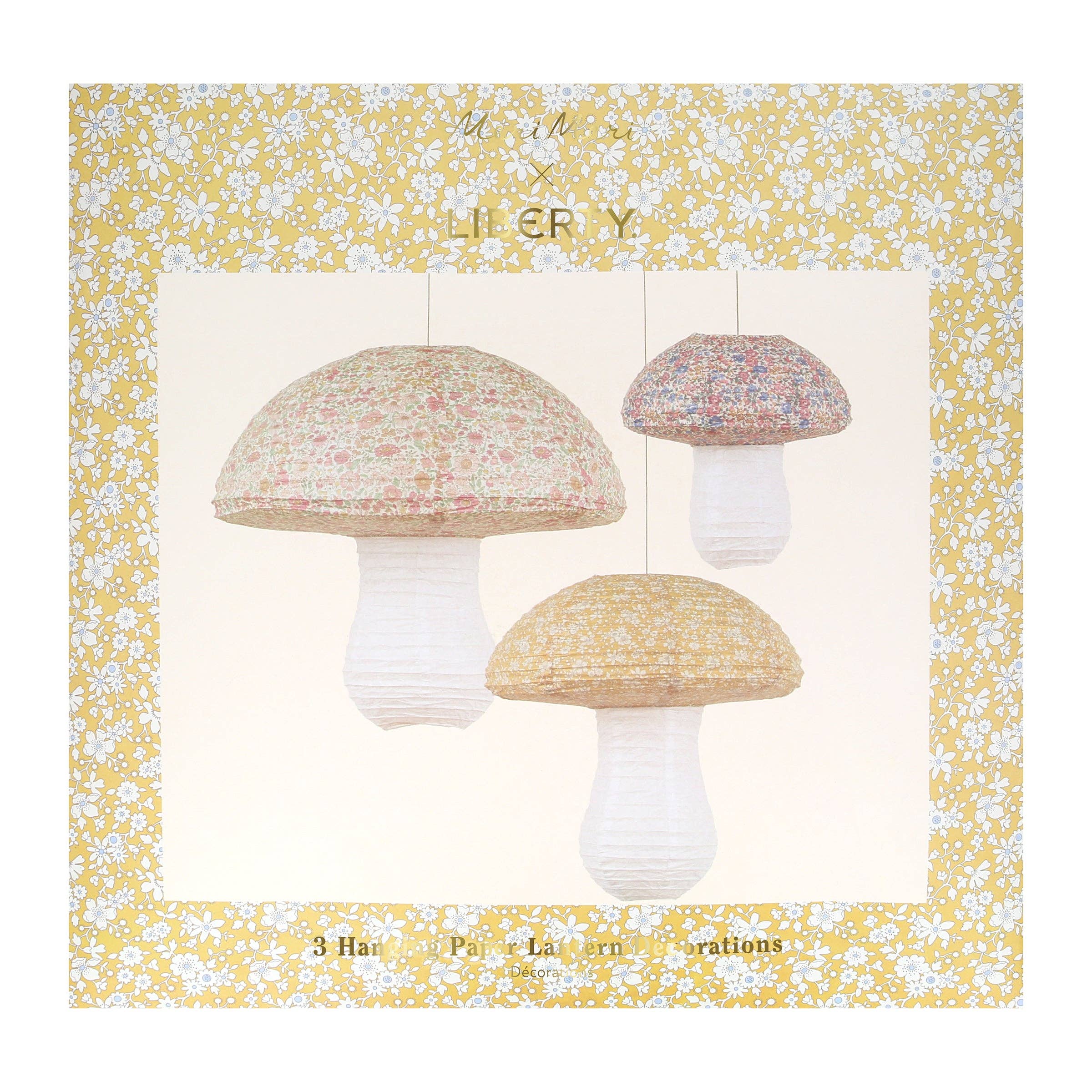 Meri Meri - Wholesale Lantaarn - Meri Meri x Liberty papieren paddenstoellenlampionnen set van 35