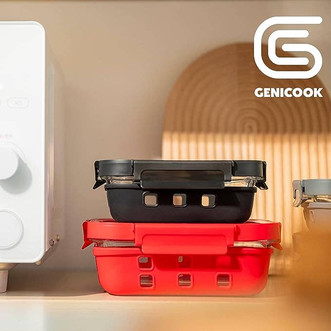 Genicook Product LLC – wholesale Food storage container – Glass Containers + Lids Set1