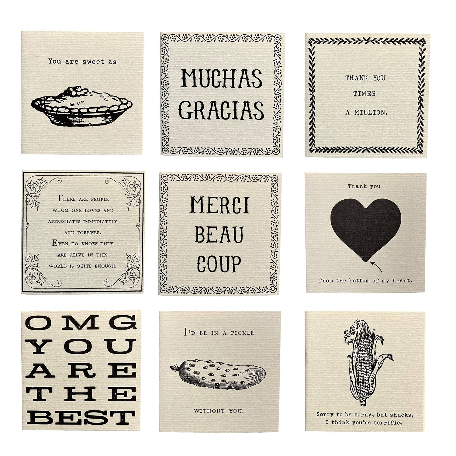 Sugarboo & Co - Wholesale Stationery/Notecard Set - Thanks & Congrats Notecards - Assorted Set of 201