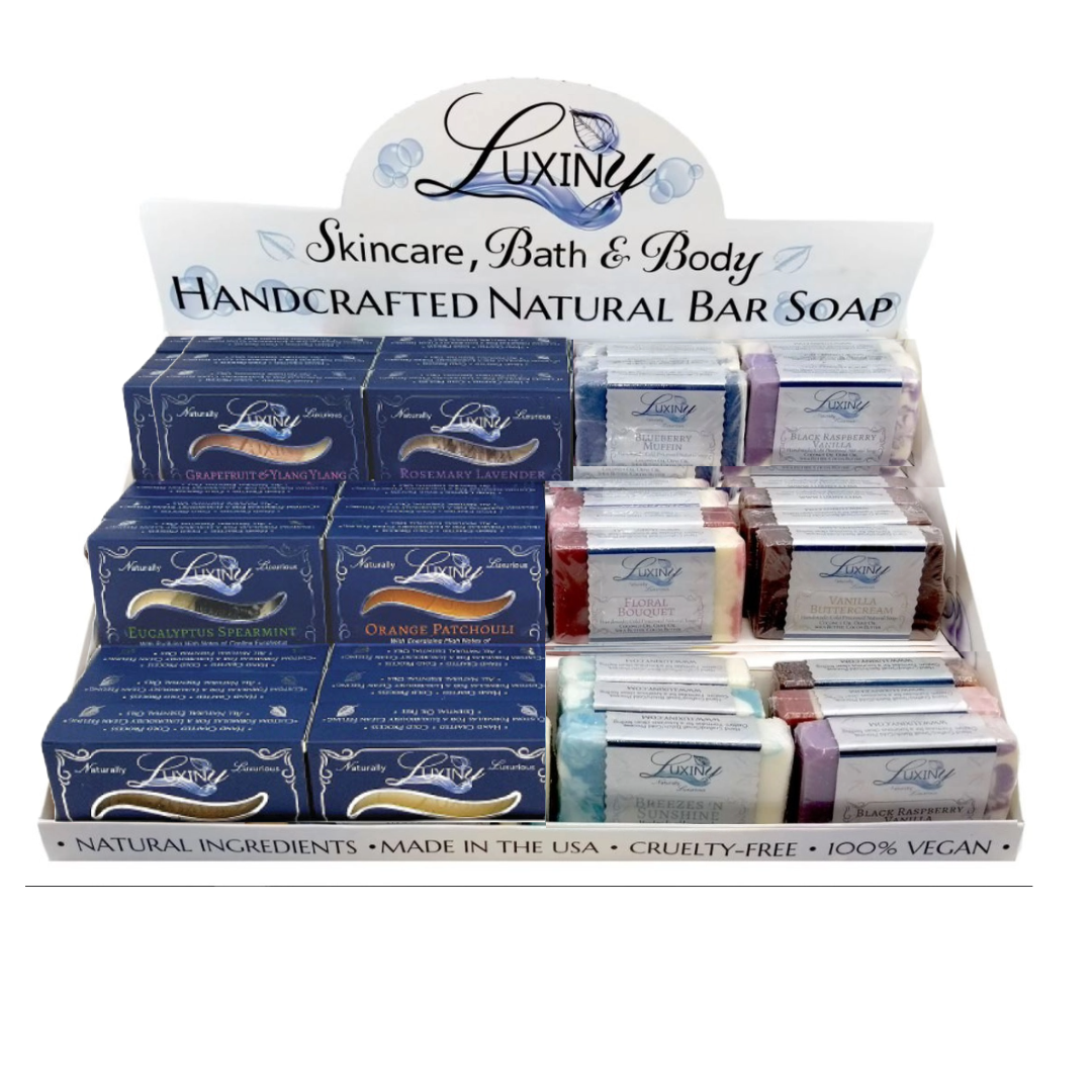 Luxiny Products - Luxurious Bath and Body - Wholesale Bar Soap - Bundle SOAP (36) Display Box with 36 Count Soap Bars2