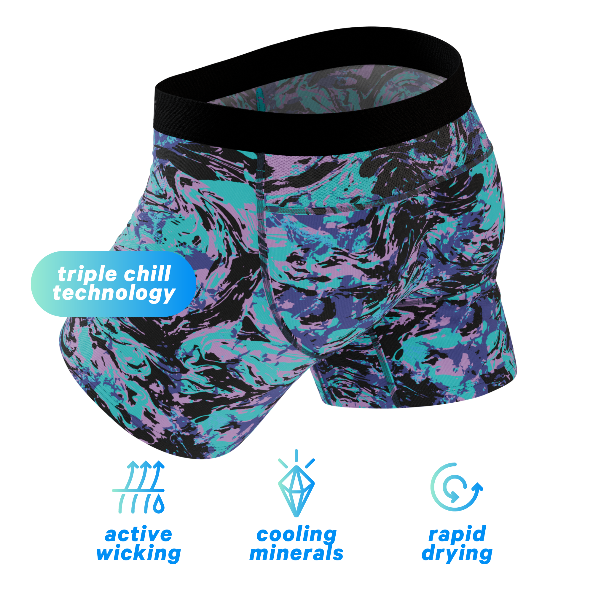 Shinesty, Inc - Wholesale Underwear - Men's - The Limestone | Retro Marbled paradICE™ Cooling Ball Hammock® Underwear3