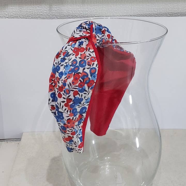 Haarband Liberty of London Wiltshire Beerenrot/Blau Baumwolle F für den Großhandel von Bee my Oyster