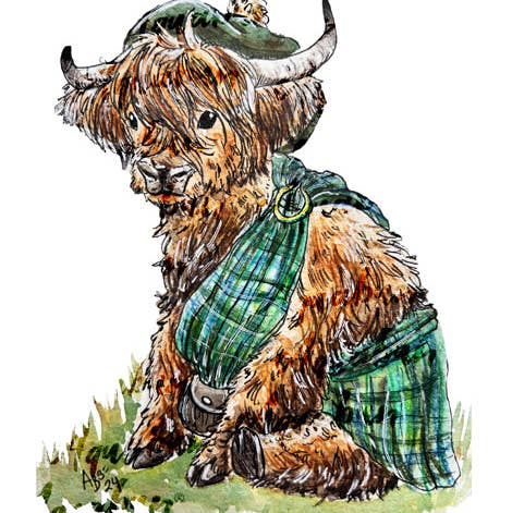 Highland Cow Print for wholesale by Aquabun