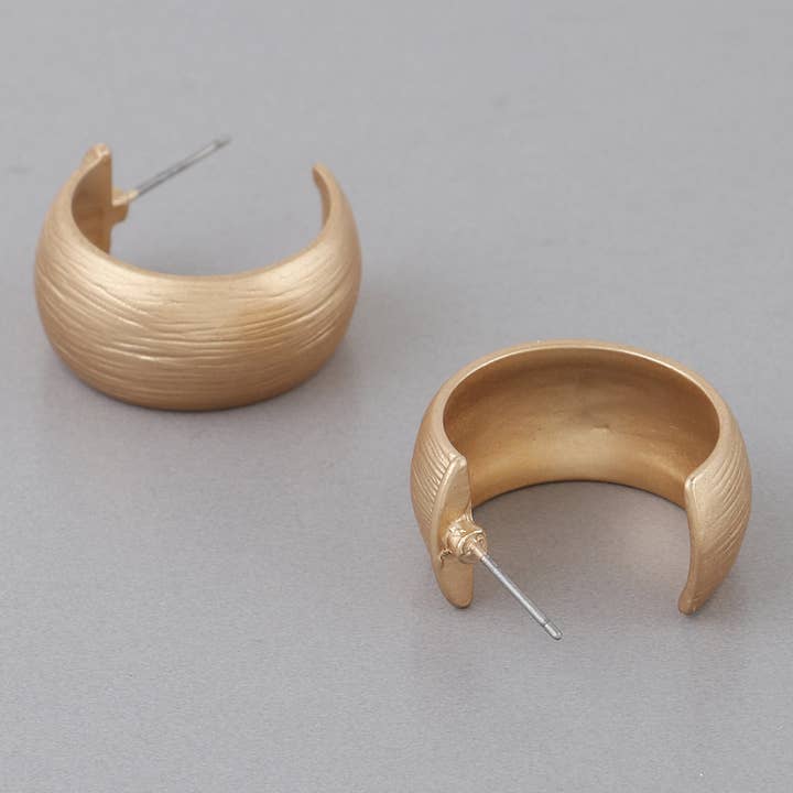 Scraped Bulky Hoop Earrings for wholesale by 3AM BY H&D ACCESSORIES
