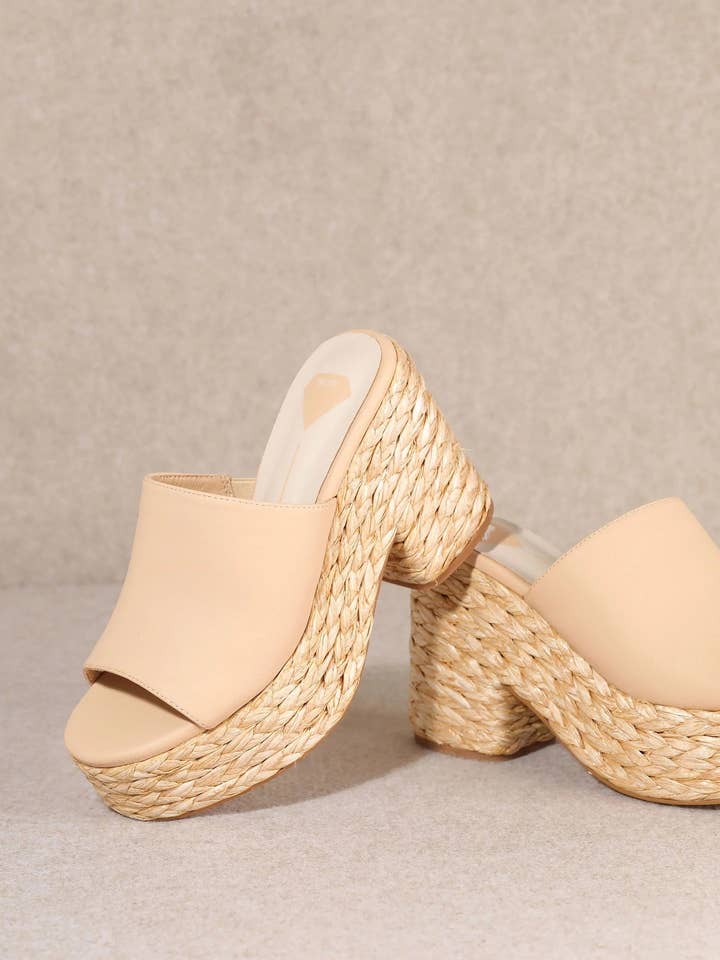 Mars Sky Shoes Wholesale - Wholesale Platform Heels - Women's - Miim ASHLYN Women Raffia Braided Chunky Platform Sandals-12 Pairs Pack-43.95/Pair2