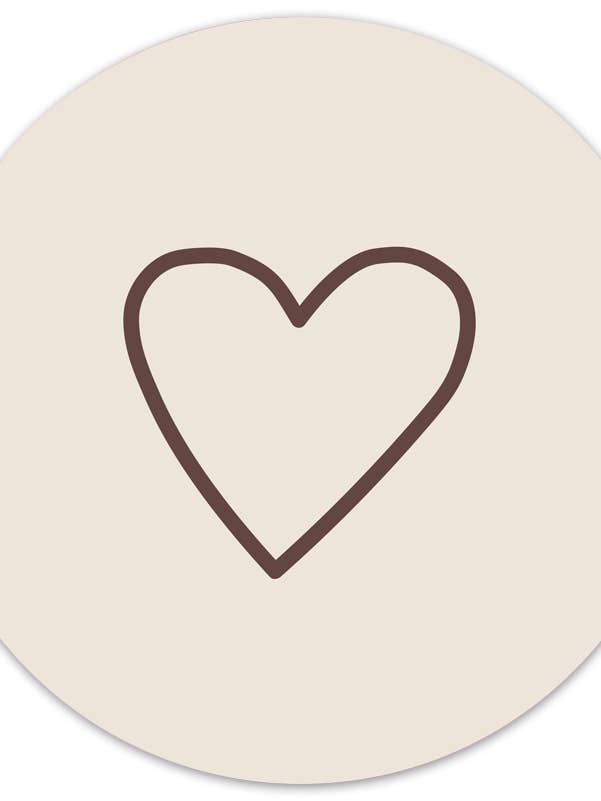 Muurcirkel cuore beige per la vendita all'ingrosso da parte di Label2X B.V.