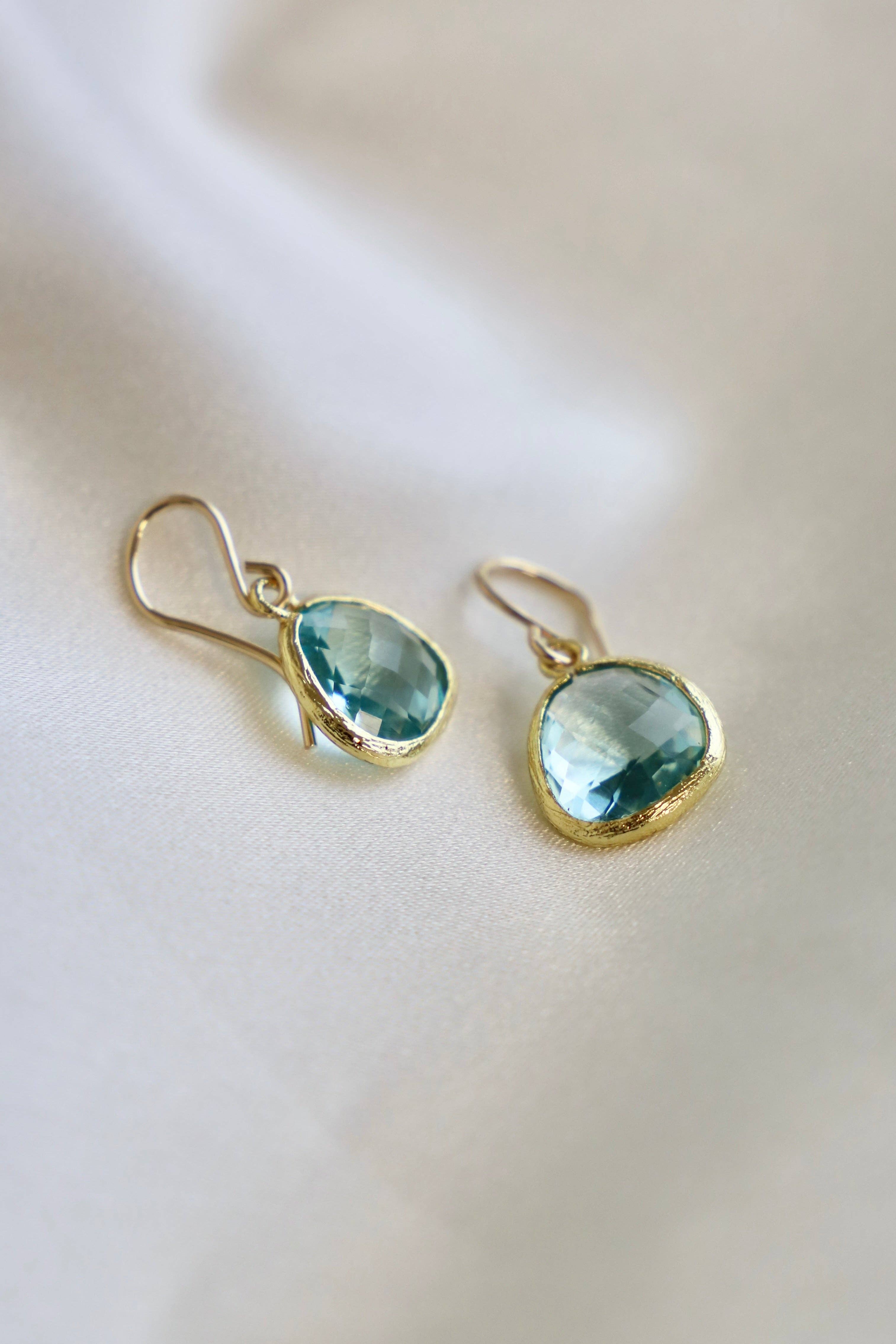 Katie Waltman Jewelry - Wholesale Dangle Earrings - MEDIUM AQUAMARINE BEZEL EARRINGS2