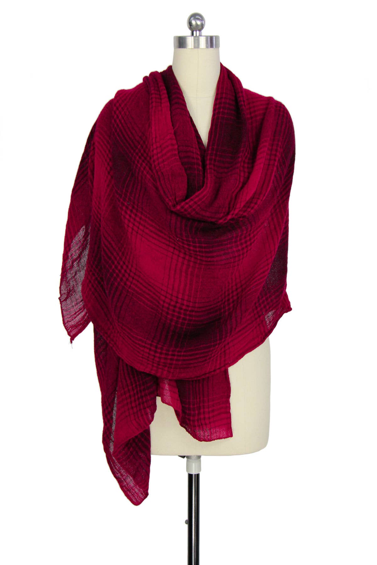 Veroma Gifts - Wholesale Scarf - Women's - Two Toned Faded Plaid Scarf14