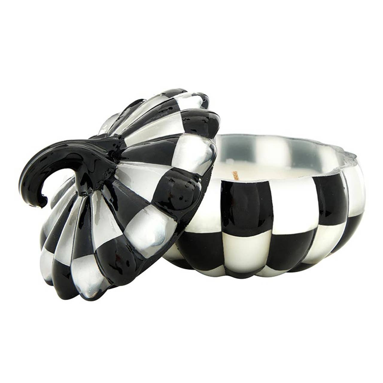 47th & Main (Creative Brands) - Wholesale Jar/Filled Candle - Black Glass Pumpkin Candle - Large1