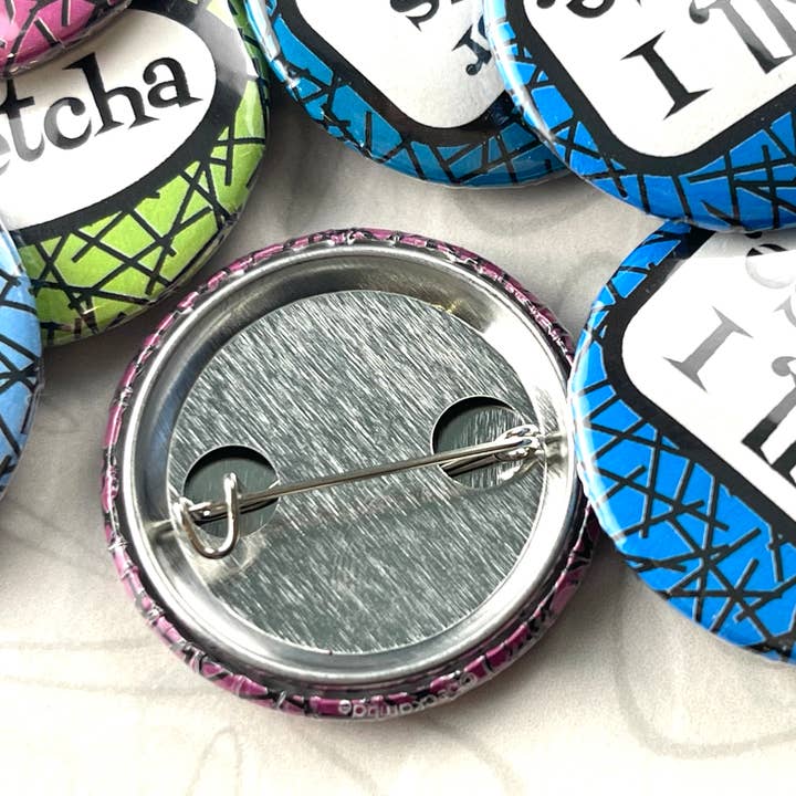 Beckamade - Wholesale Lapel Pin/Button - 18 Comic Style Midwest Sayings 1.25 inch Round Button Pins6