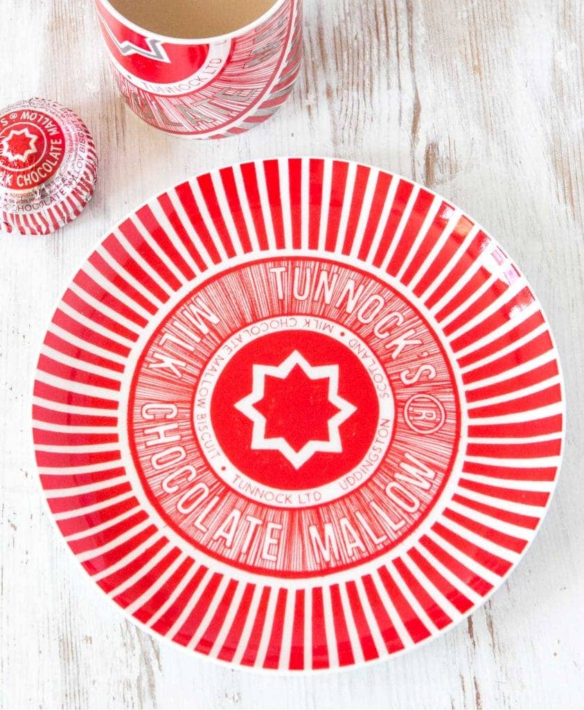 Gillian Kyle – Prato por atacado – Prato de Biscoito com Embalagem de Bolo de Chá Tunnock1