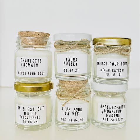 Bélisama - Wholesale Jar/Filled Candle - Custom Soy Wax Stamp Miniature Candle5