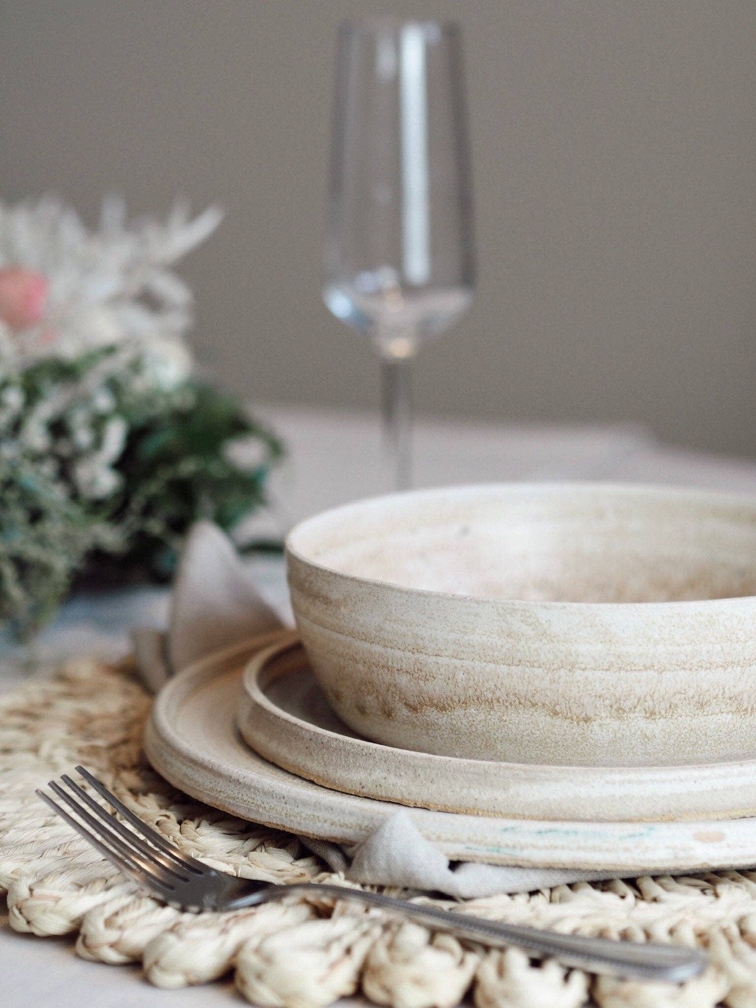 Charlotte Manser Ceramics - Wholesale Bowl - Cream Handmade Ceramic Pasta Bowl1