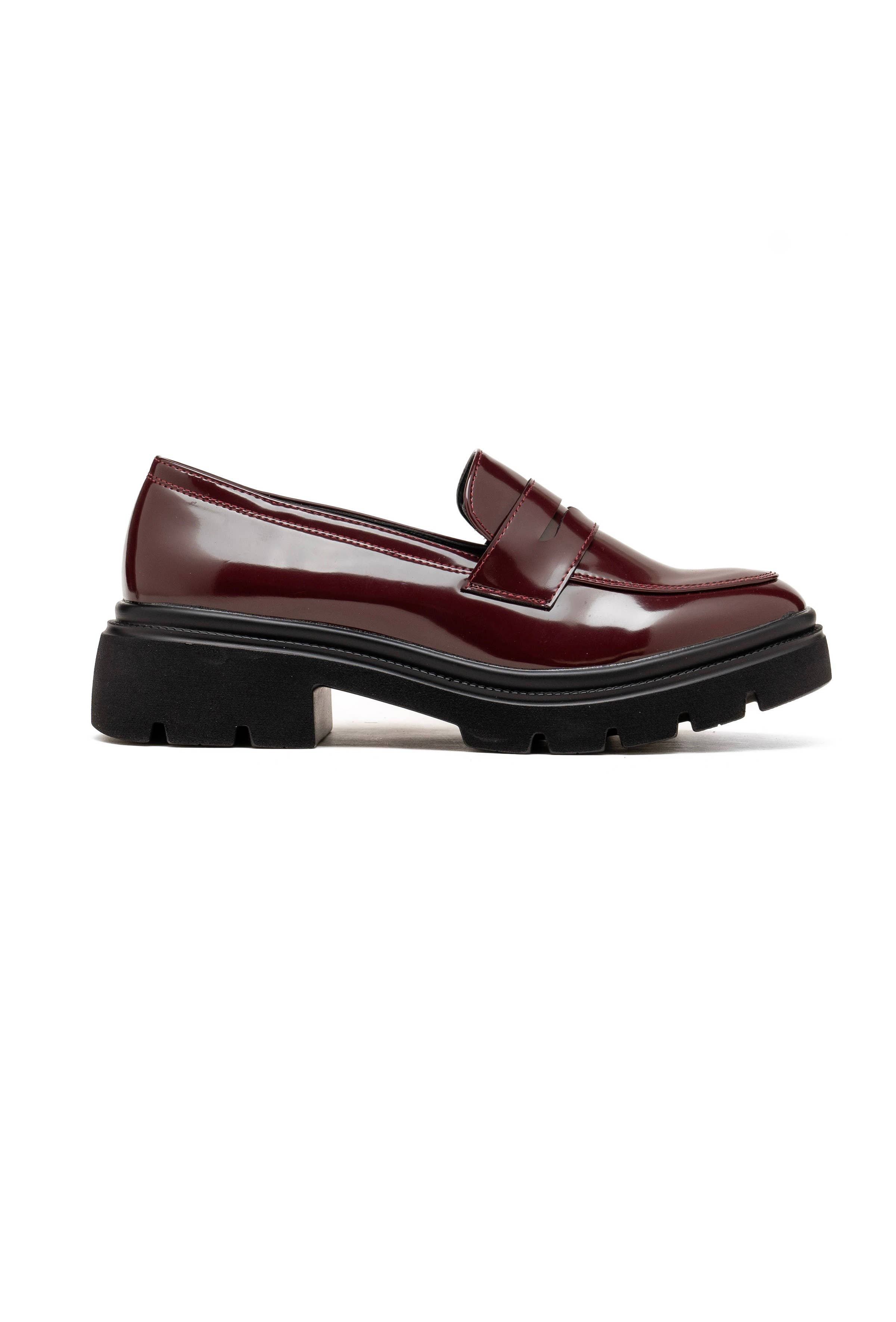 C'M PARIS - Wholesale Loafers - Women's - Patent Loafer with Lug Sole 92410