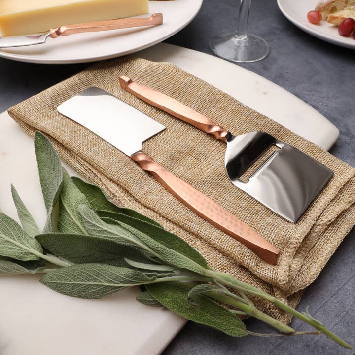 INOX artisans - Vente Couteaux à fromage - INOX ARTISANS Ensemble de 3 couteaux à fromage urbains torsadés1