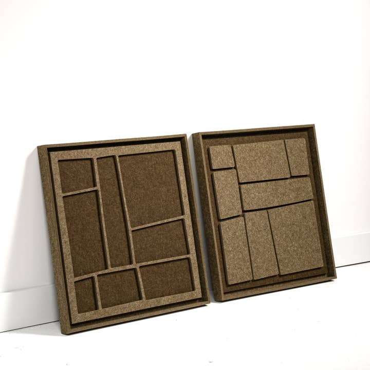 FeltArt Artura Oliven tågegrøn Størrelse S 60 x 60 cm Sæt med 2 for engroshandel hos FeltArt