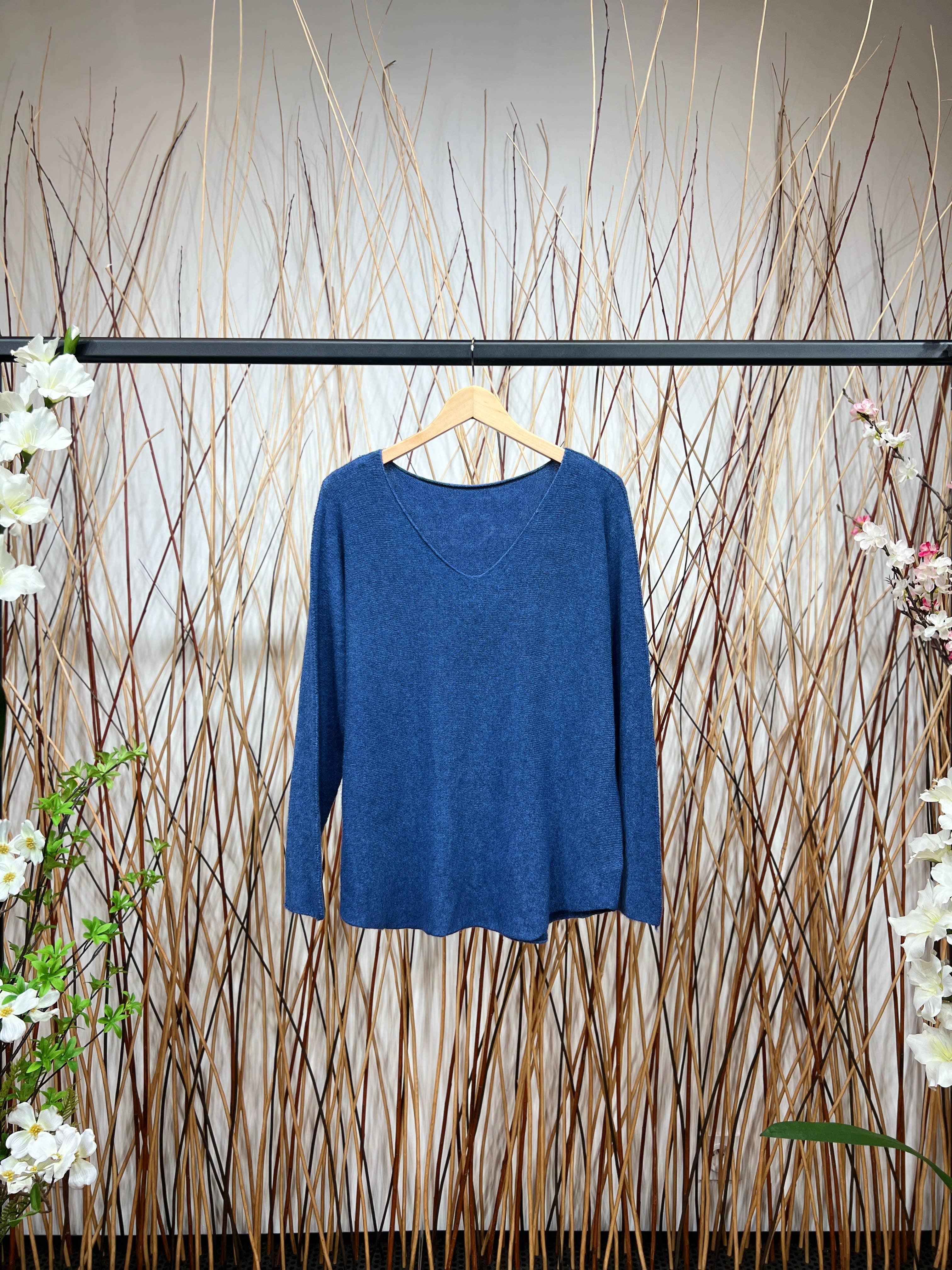 L'Emotion – Pulôver - Mulher por atacado – Camisola de Malha Manga Comprida Decote em V Viscose15