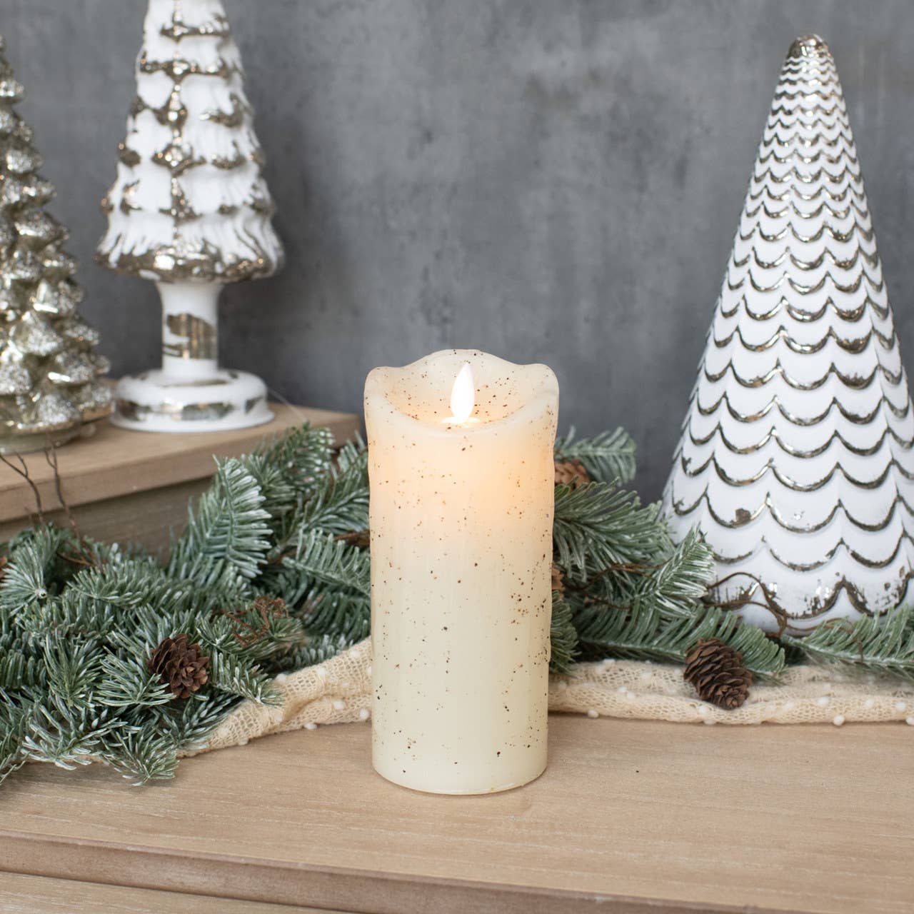 Ragon House - Wholesale Flameless candle - 7" MOVING FLAME CREAM PILLAR CANDLE2