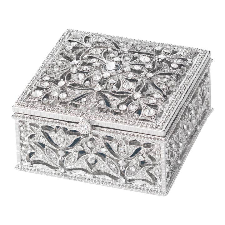 Silver Luxembourg Square Box for wholesale on Faire
