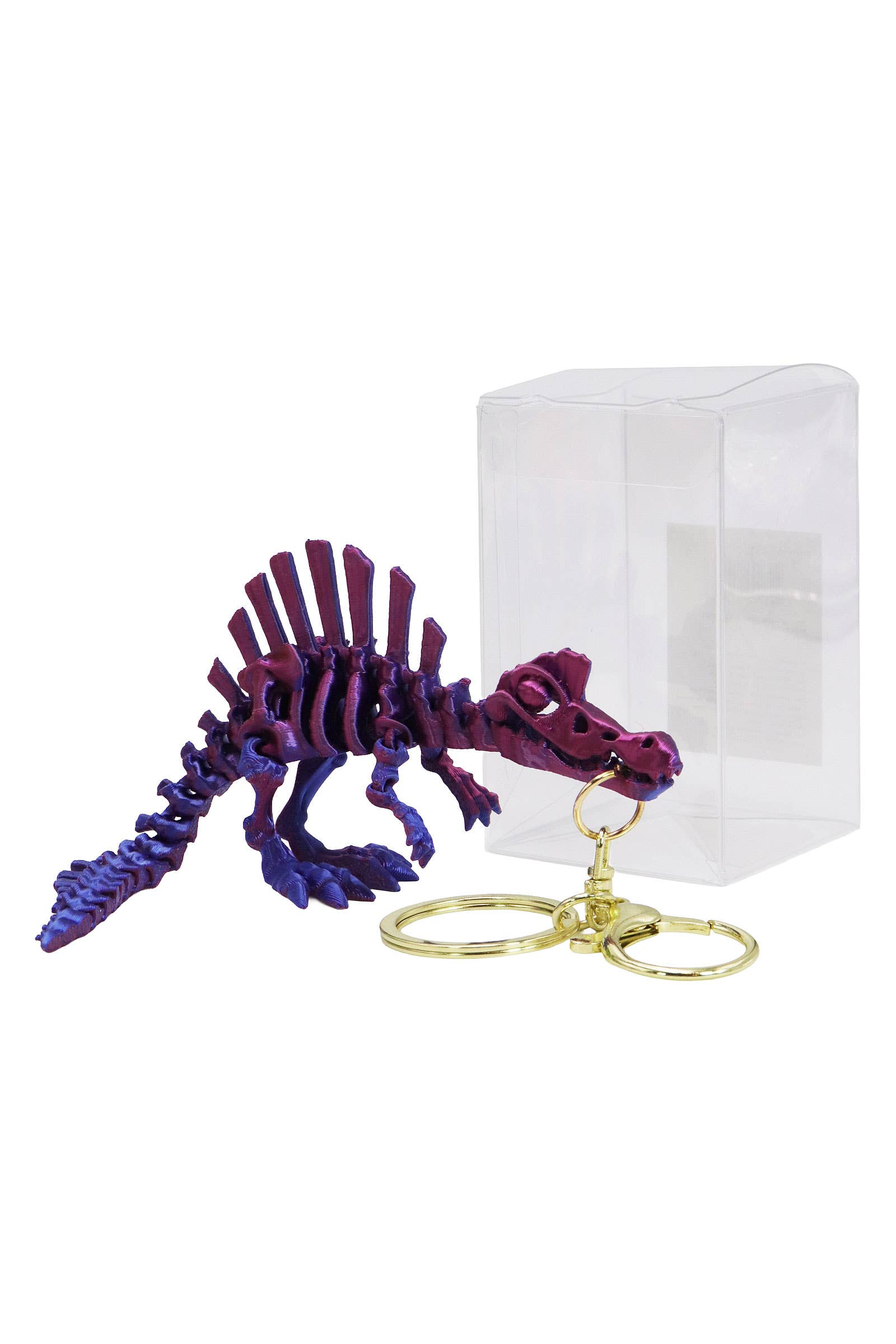 ASSORTED Dinosaur Fossil 3d Print Articulated Key Chain for wholesale on Faire4