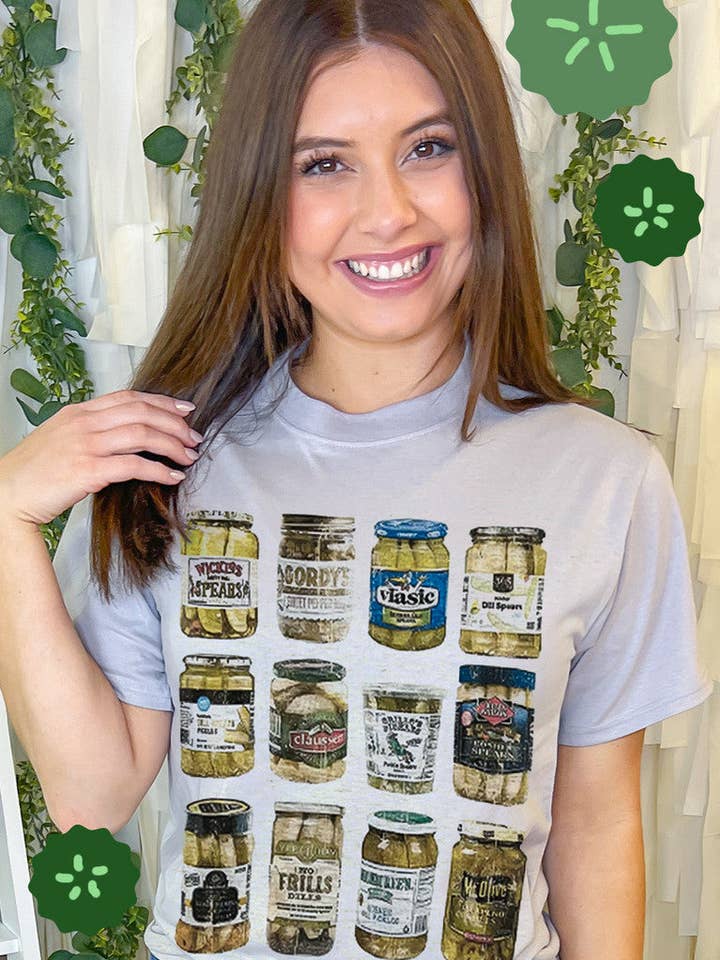Pickle Obsessed Graphic T-Shirt for wholesale by Sugar Stitch