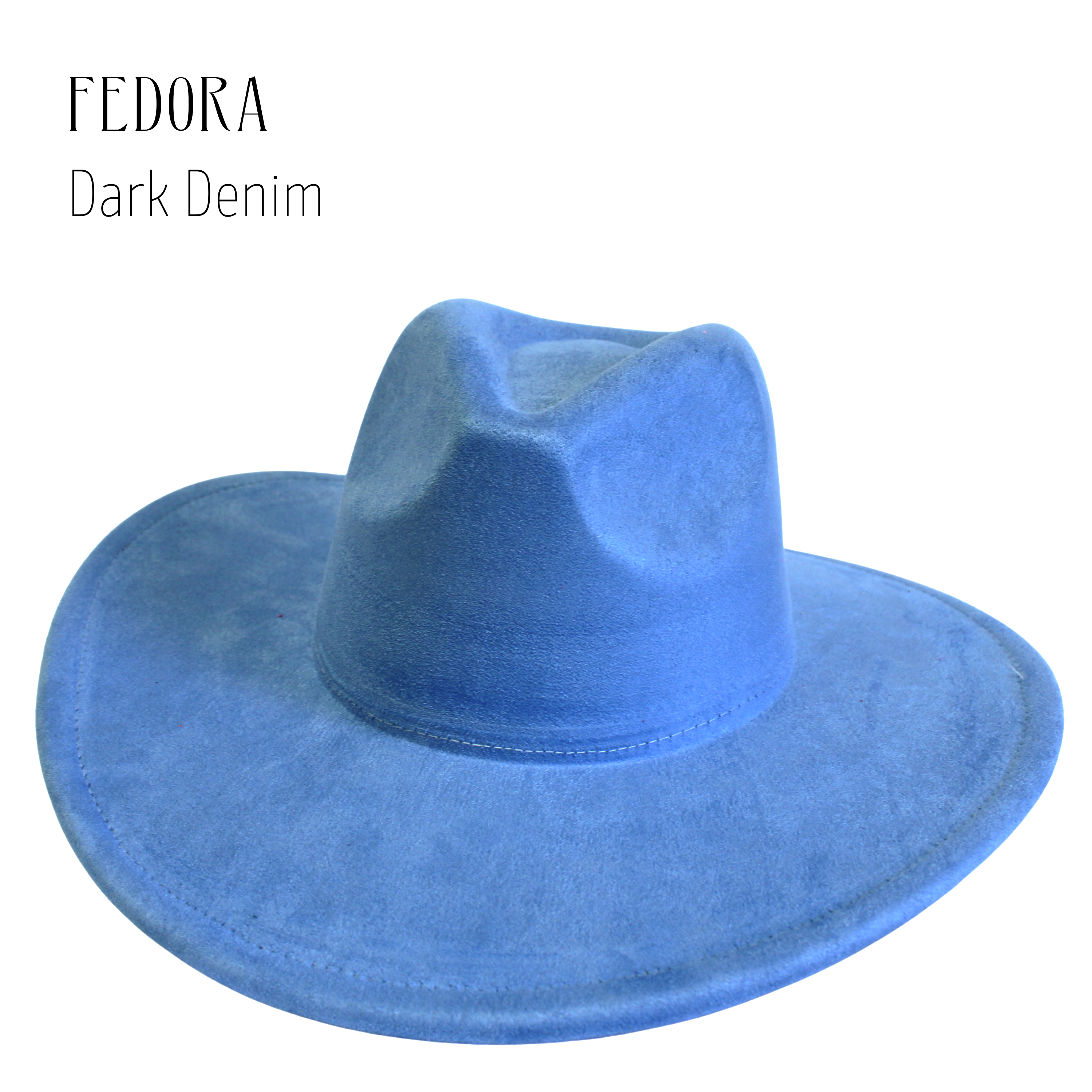 Wildflowers and Barley – Großhandel Fedora-Hut – Damen – Vegan-Wildleder-Blanko-Rancher-Krone-Fedora – Verstellbarer Hut für DIY & Hutverbrennung2