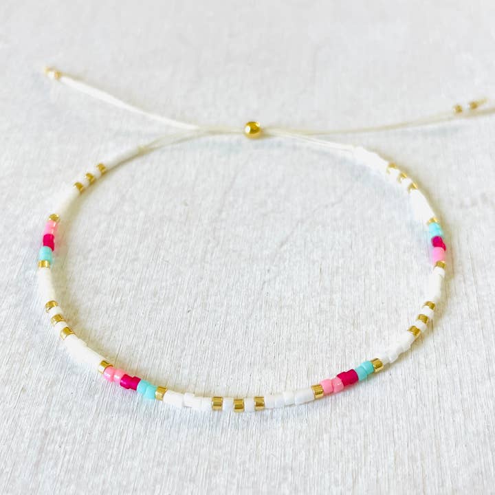 Verstelbare Miyuki kraalarmband van nylon, zaadkraal 11/0 voor wholesale door Atelline