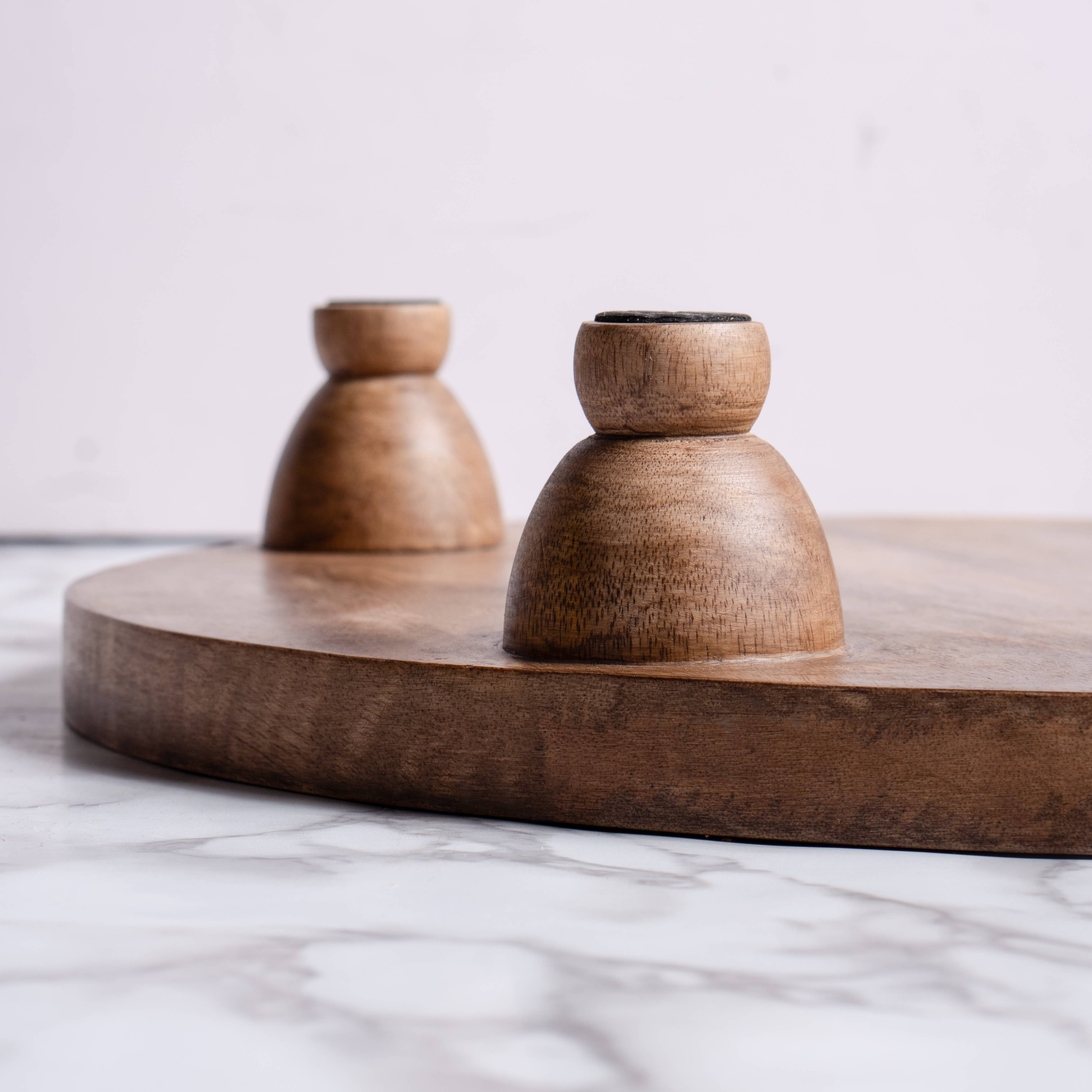 Valor Home Goods - Wholesale Flatware Serving Piece - Hand-Crafted Farmhouse Round Footed Serving Board10