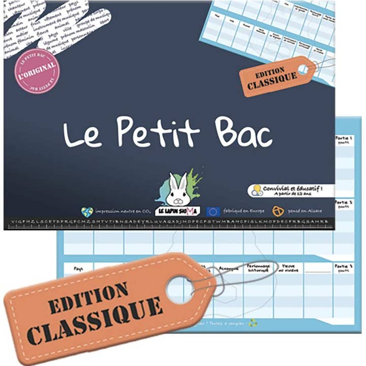 LE LAPIN SIGMA - Venta al por mayor Juegos de mesa - Juego Le Petit Bac - Set especial NOEL 40ex - Edición 6