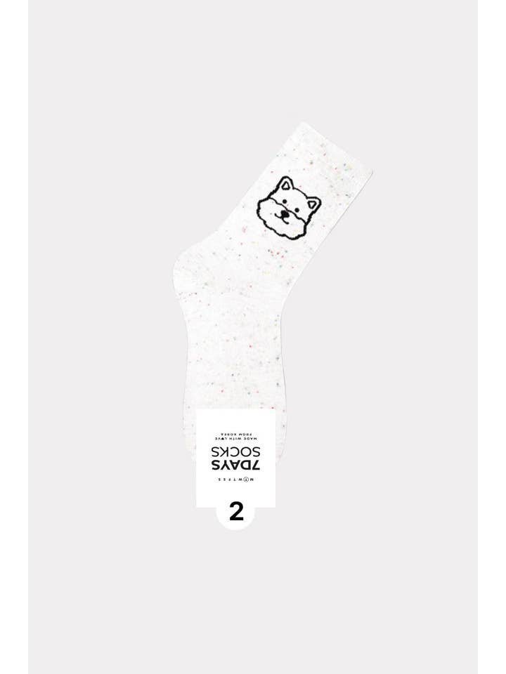 7DAYSSOCKS - Wholesale Socks - Women's - Women's Crew Line Puppy's Socks - Made in Korea1