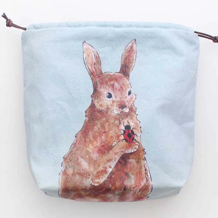 The Blue Rabbit House - Wholesale Drawstring Bag - Unisex - Penelope the Rabbit | Project Bag0