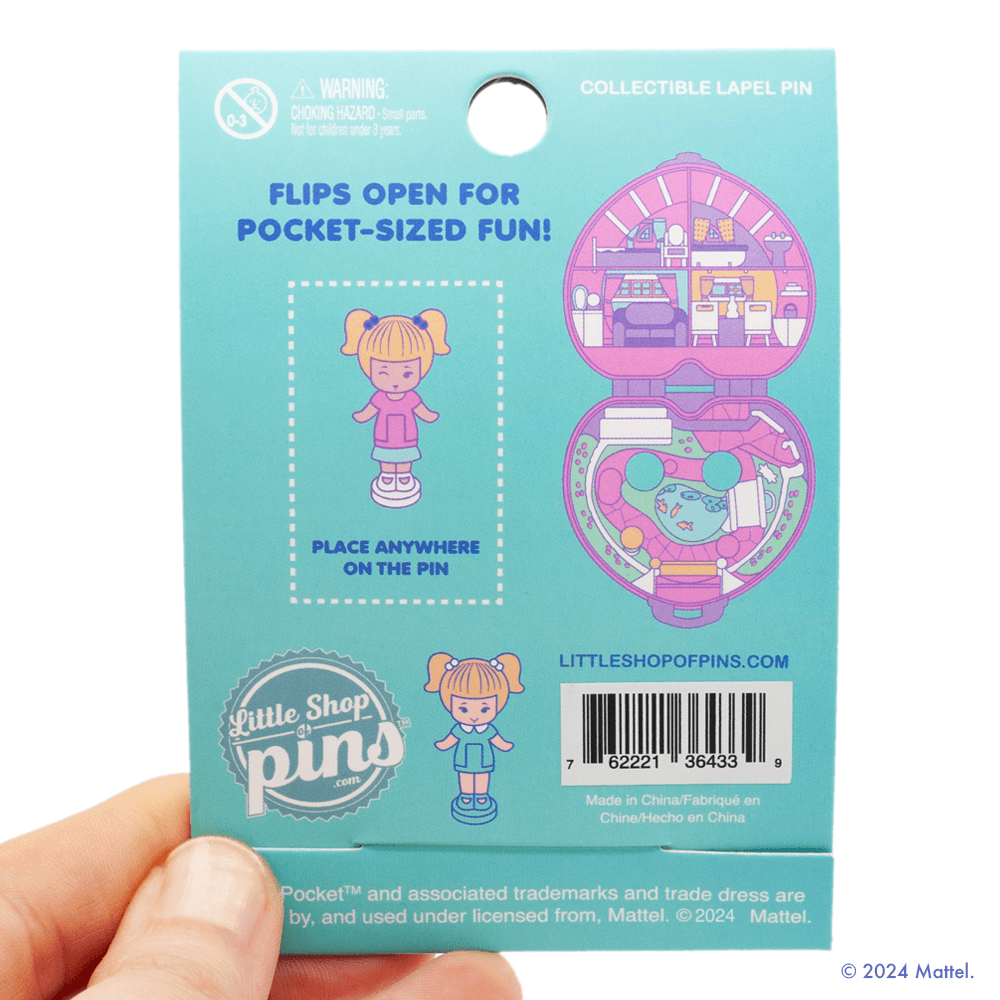 Little Shop of Pins - Wholesale Lapel Pin/Button - Polly Pocket Purple Compact Hinge Pin6